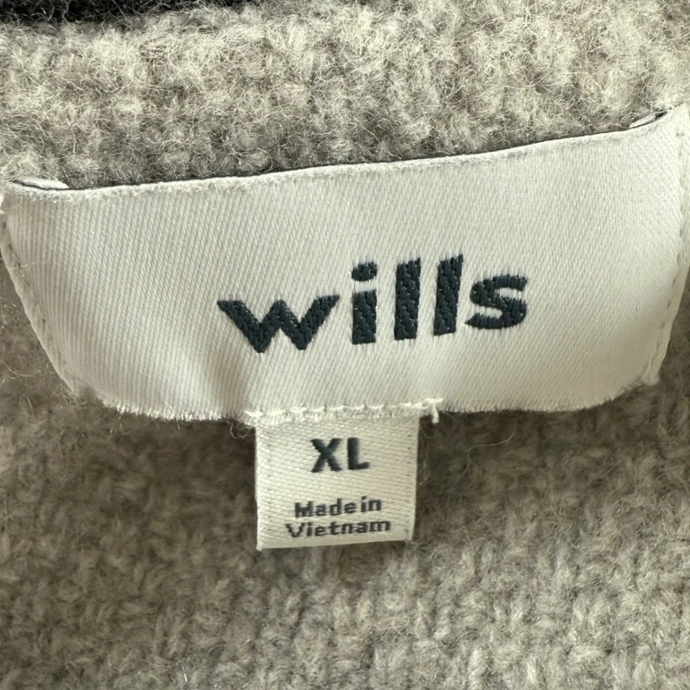 Wills Mens Light Gray Textured Crew Neck Long Sleeve‎ Sweater Size XL MSRP $188